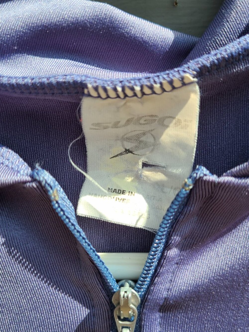 Sugoi Riding Top Blue with Back Kangaroo Pocket size Large - Picture 3 of 7